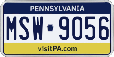 PA license plate MSW9056