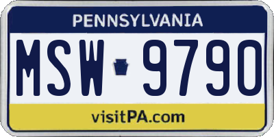 PA license plate MSW9790