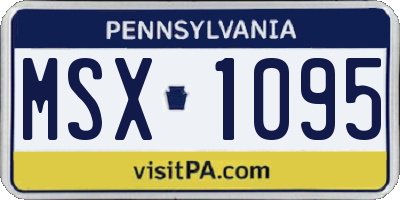 PA license plate MSX1095