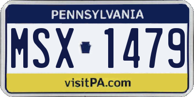 PA license plate MSX1479