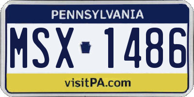 PA license plate MSX1486