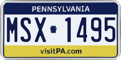 PA license plate MSX1495