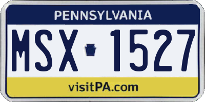 PA license plate MSX1527