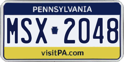 PA license plate MSX2048