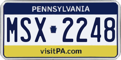 PA license plate MSX2248