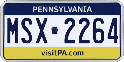 PA license plate MSX2264