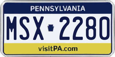 PA license plate MSX2280