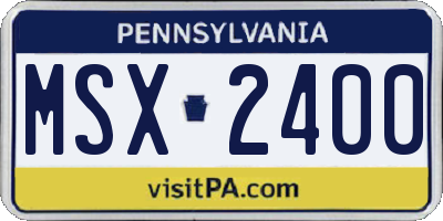 PA license plate MSX2400