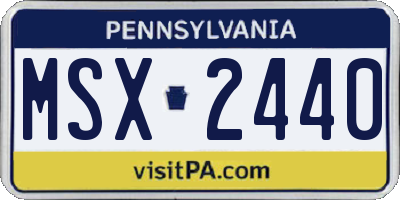 PA license plate MSX2440