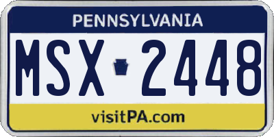 PA license plate MSX2448