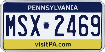 PA license plate MSX2469