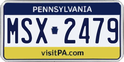 PA license plate MSX2479