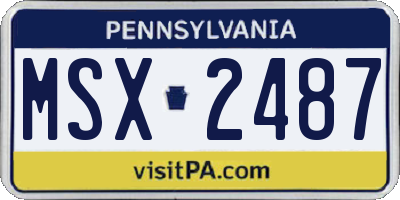 PA license plate MSX2487
