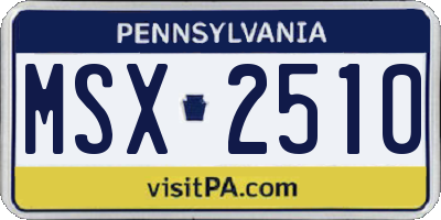 PA license plate MSX2510