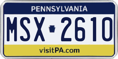 PA license plate MSX2610