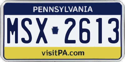 PA license plate MSX2613