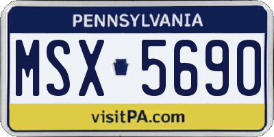 PA license plate MSX5690