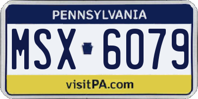 PA license plate MSX6079