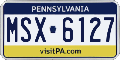 PA license plate MSX6127