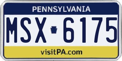 PA license plate MSX6175