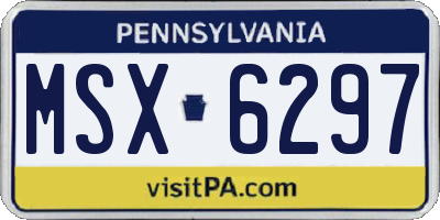 PA license plate MSX6297