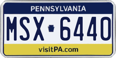 PA license plate MSX6440