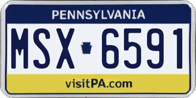 PA license plate MSX6591