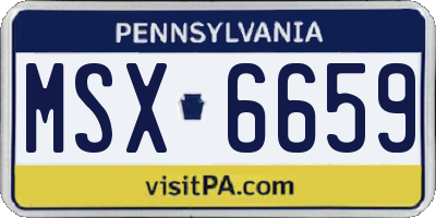 PA license plate MSX6659
