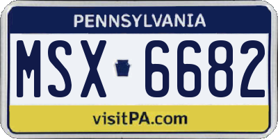 PA license plate MSX6682