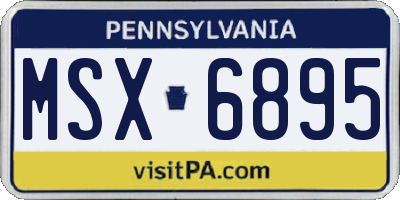PA license plate MSX6895