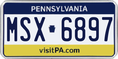 PA license plate MSX6897