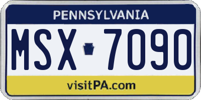 PA license plate MSX7090