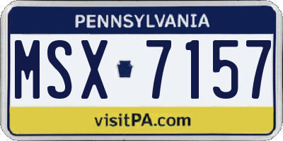 PA license plate MSX7157