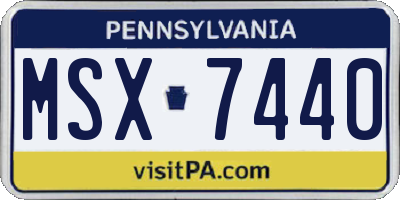 PA license plate MSX7440