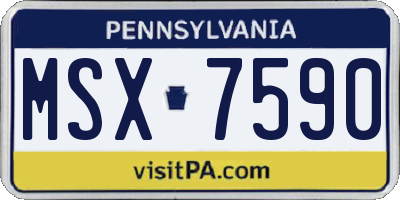 PA license plate MSX7590