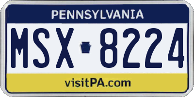 PA license plate MSX8224