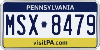 PA license plate MSX8479