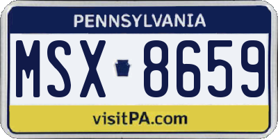 PA license plate MSX8659
