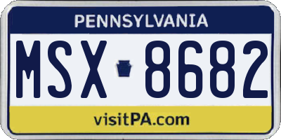 PA license plate MSX8682