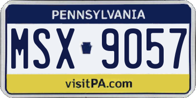 PA license plate MSX9057
