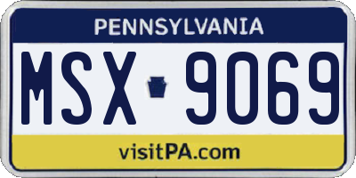 PA license plate MSX9069
