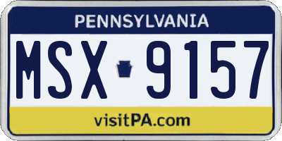PA license plate MSX9157