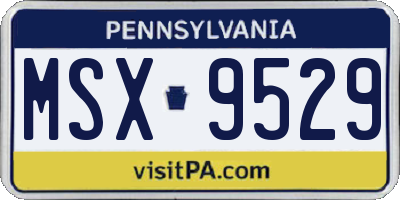 PA license plate MSX9529