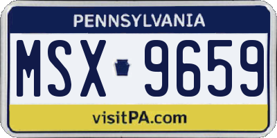PA license plate MSX9659
