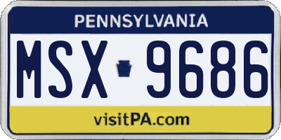 PA license plate MSX9686