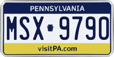 PA license plate MSX9790