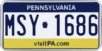 PA license plate MSY1686