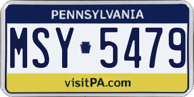 PA license plate MSY5479