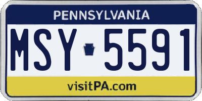 PA license plate MSY5591