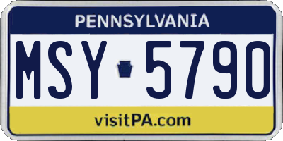 PA license plate MSY5790
